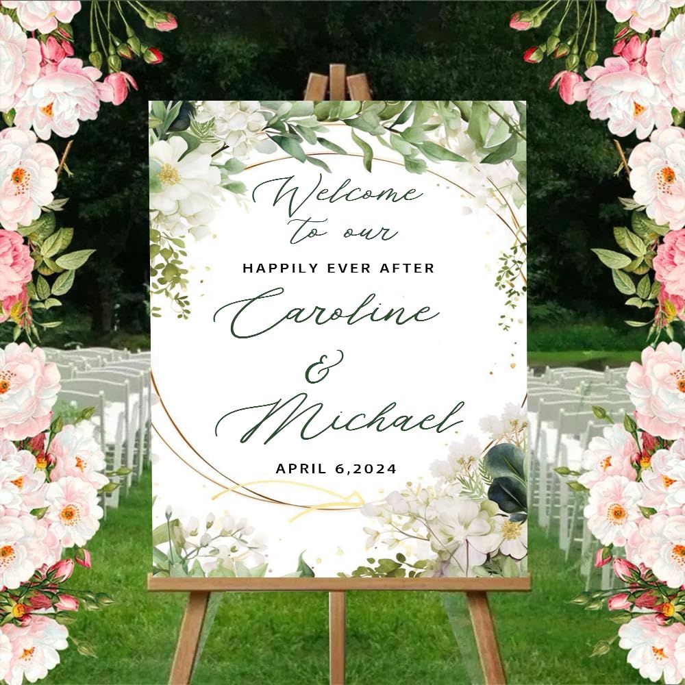 Amazon.com: Theme My Party Customized Wedding Welcome Sign
